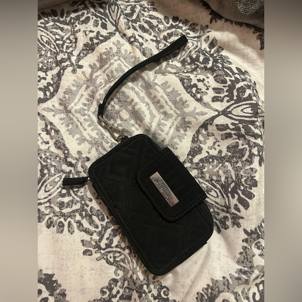 Vera Bradley Black Quilted Wristlet